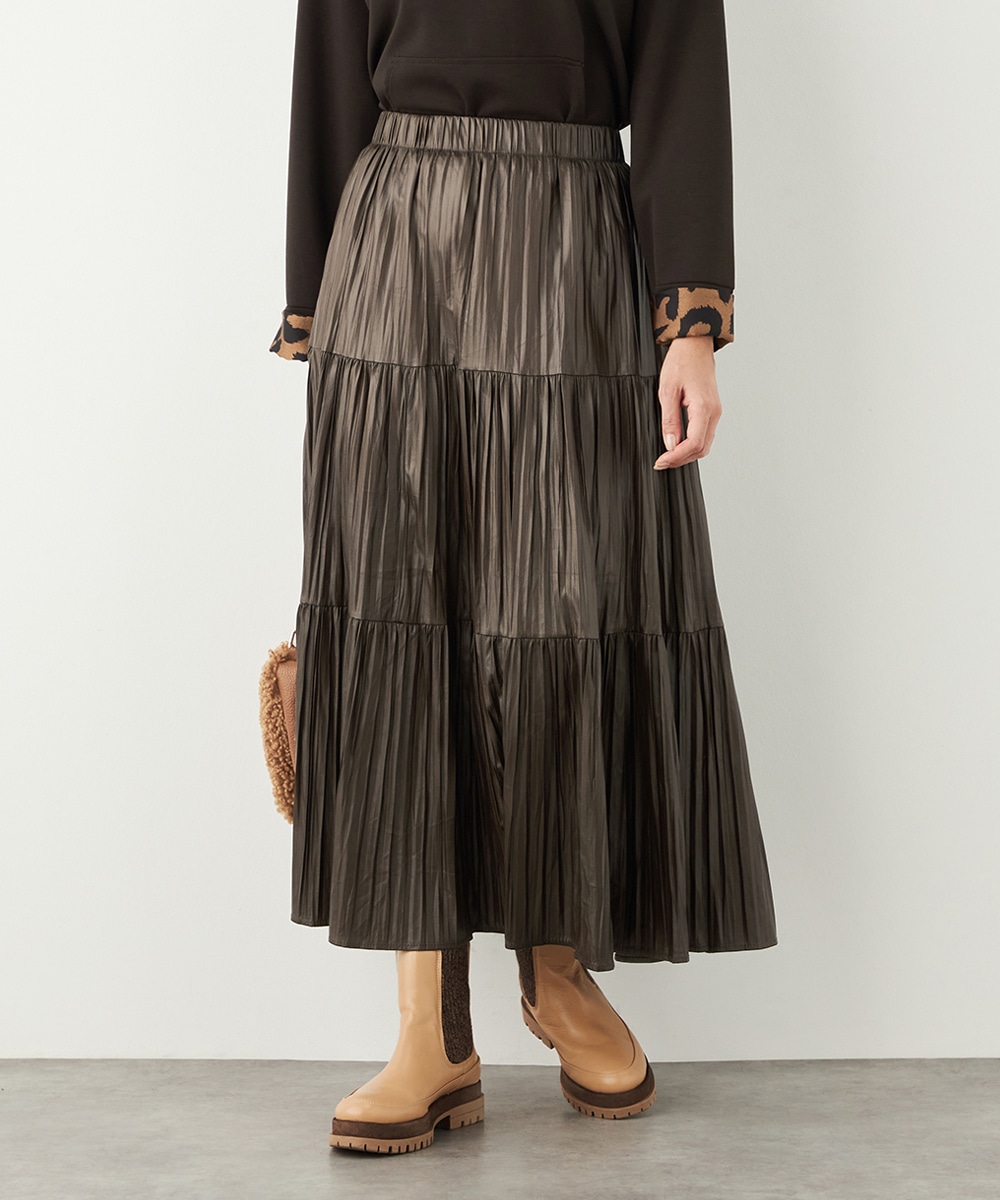 エコレザープリーツスカート