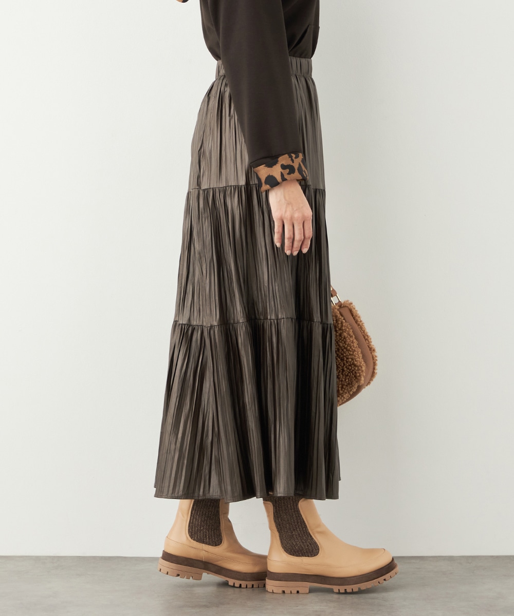 エコレザープリーツスカート