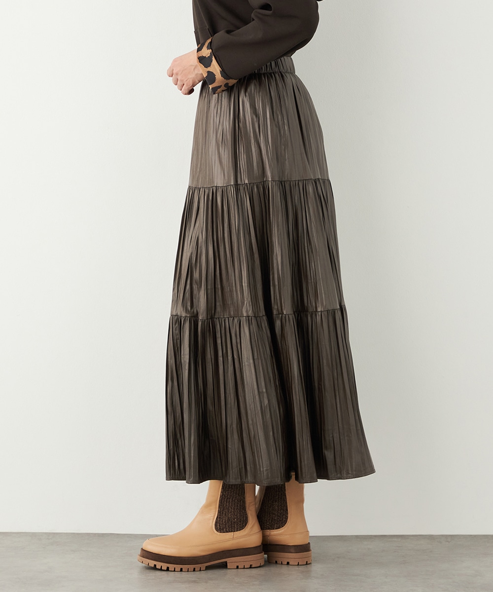 エコレザープリーツスカート