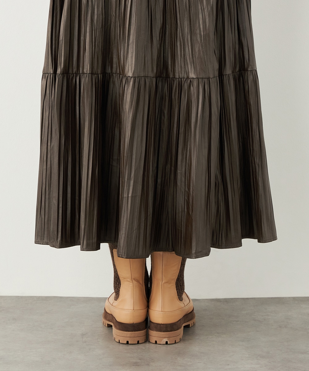 エコレザープリーツスカート