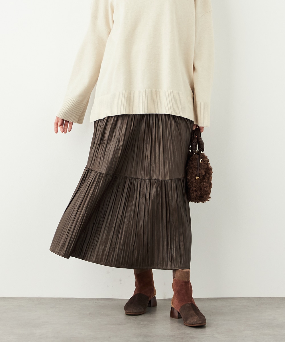 エコレザープリーツスカート