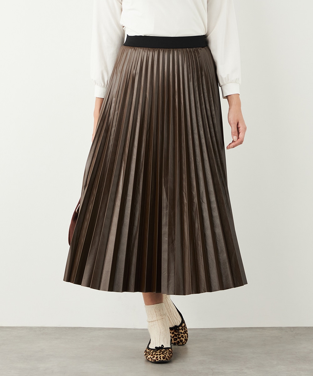 エコレザープリーツスカート