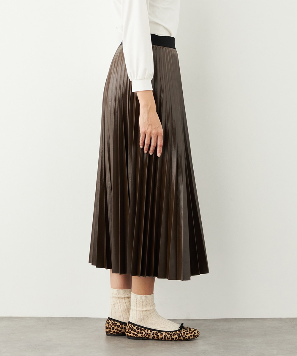 エコレザープリーツスカート