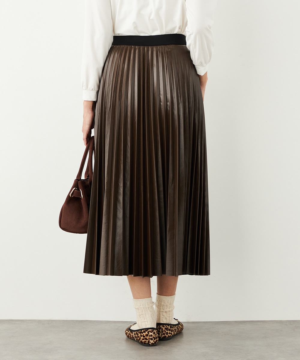 エコレザープリーツスカート