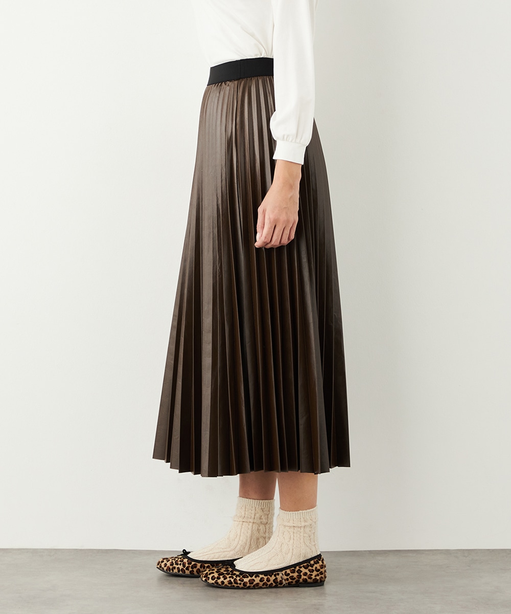 エコレザープリーツスカート
