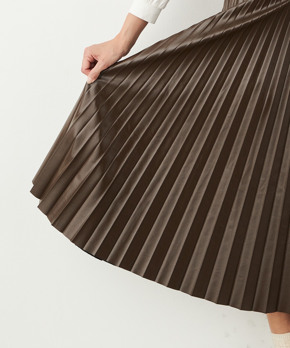 エコレザープリーツスカート