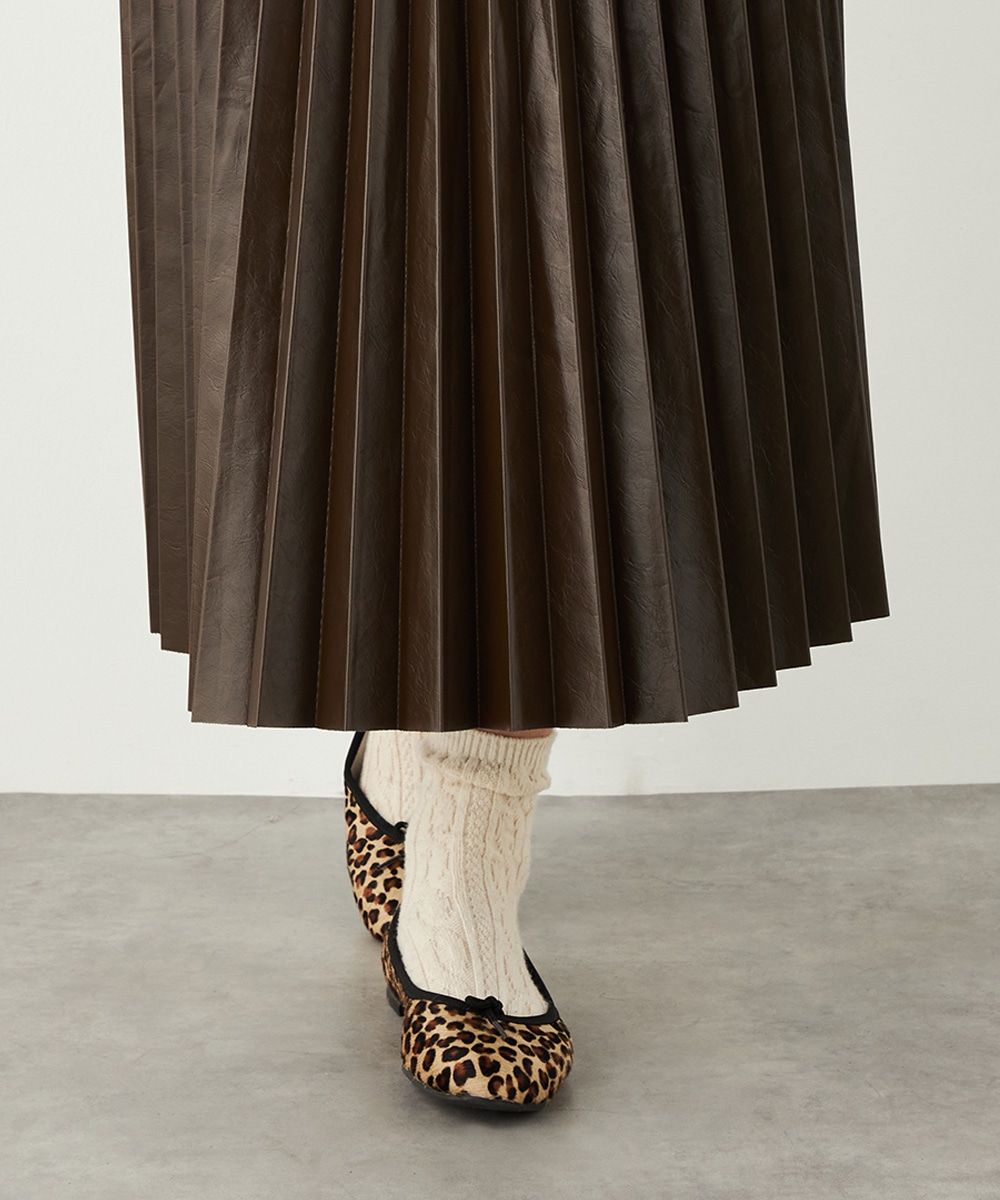 エコレザープリーツスカート