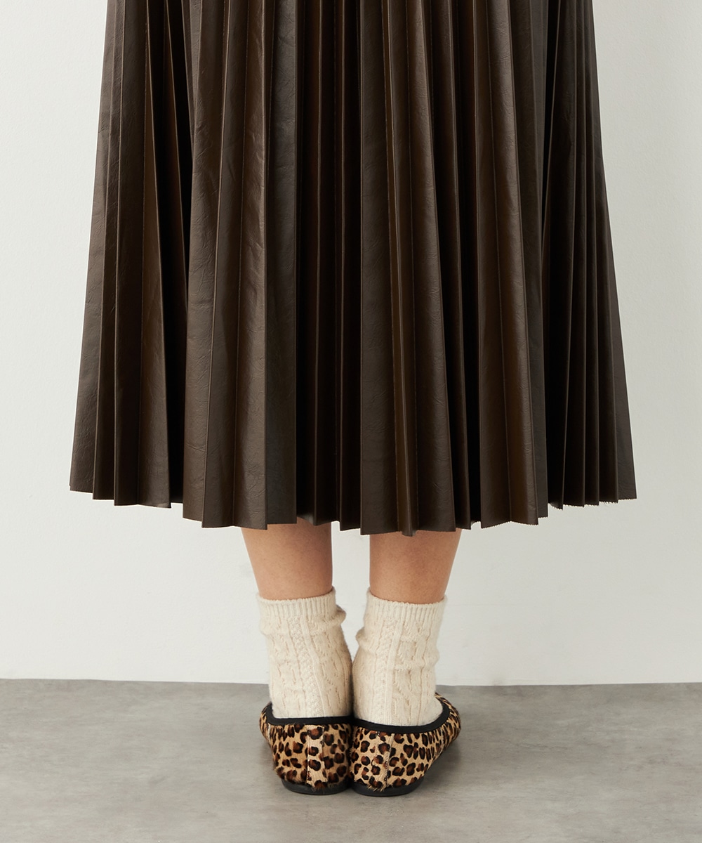 エコレザープリーツスカート