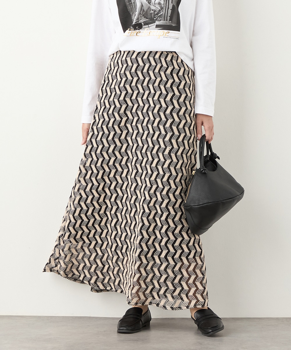 armoire capriceのジオメトリックレーススカート