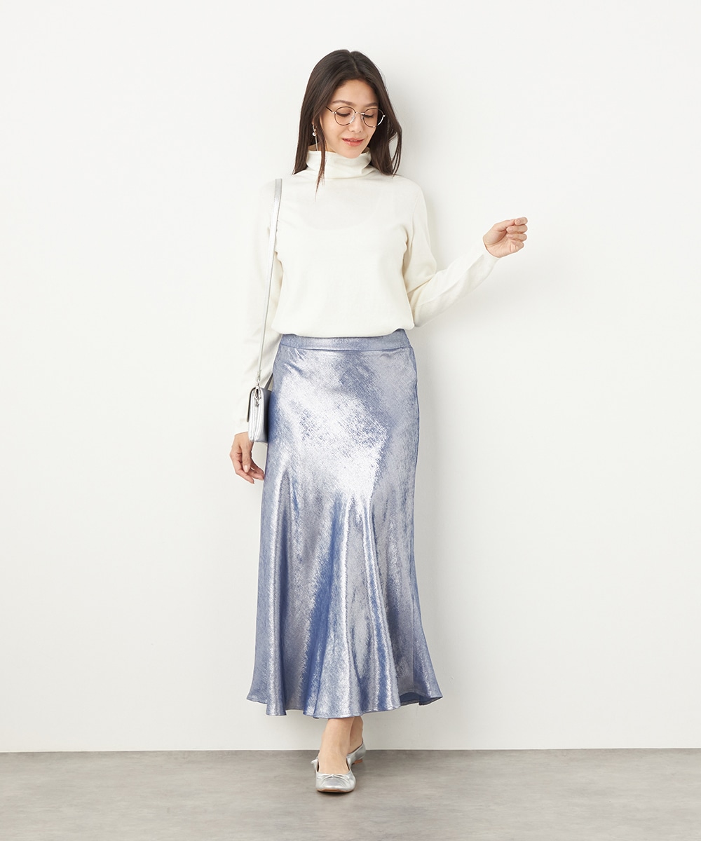 光沢マーメイドスカート