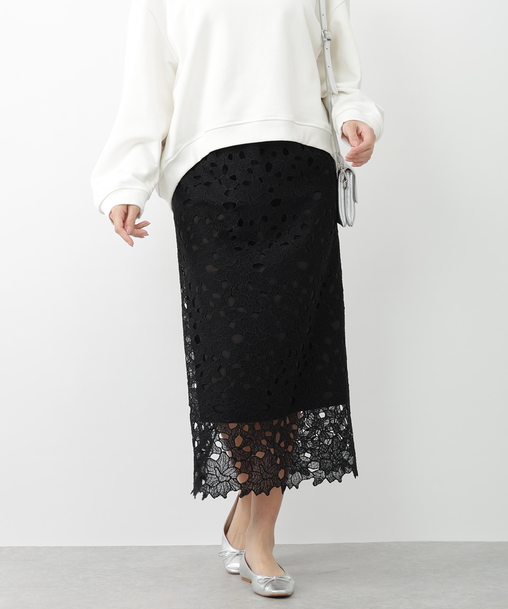 フローラルレーススカート