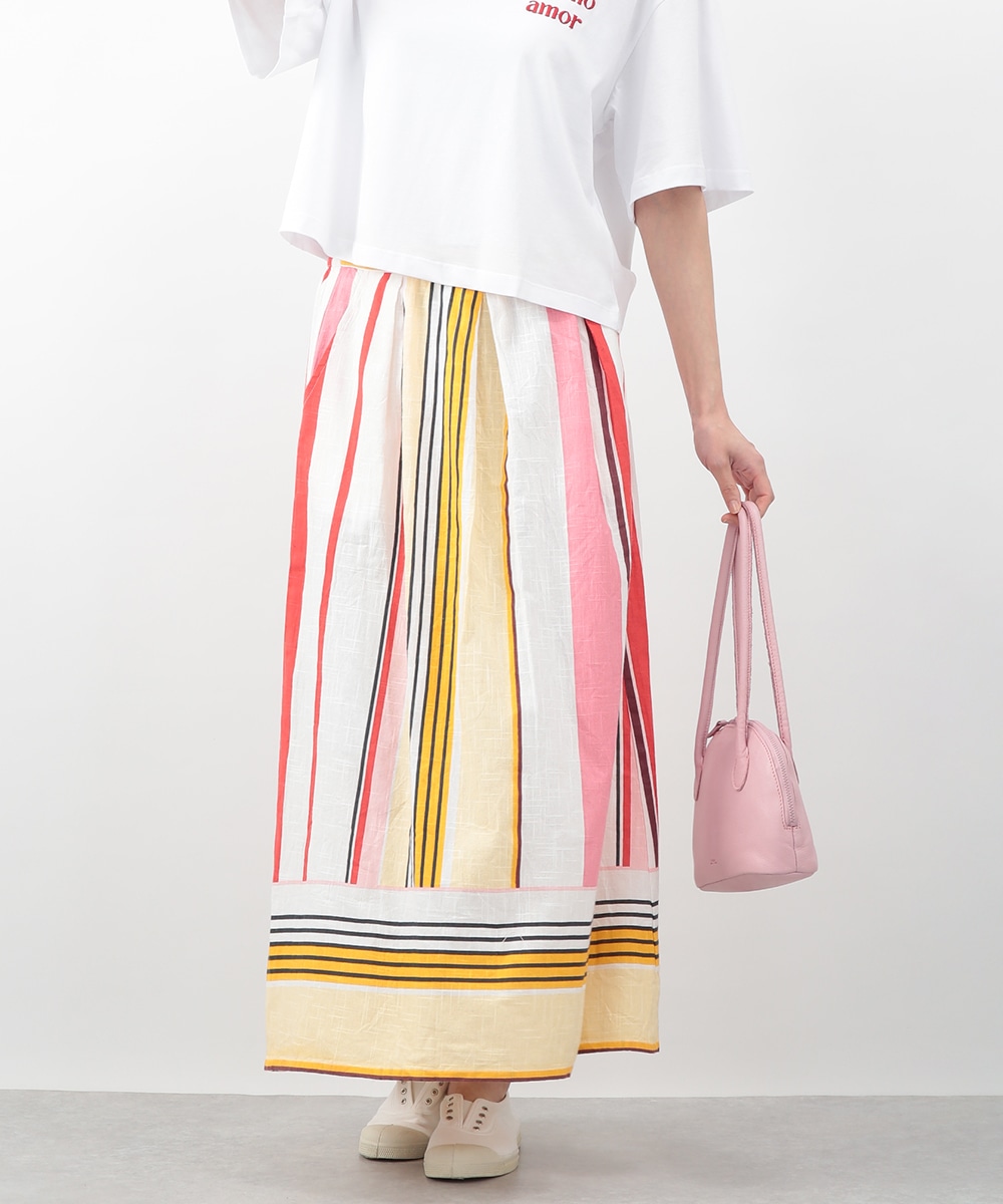 マルチストライプスカート