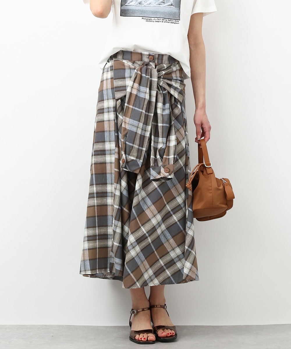 チェックフレアスカート