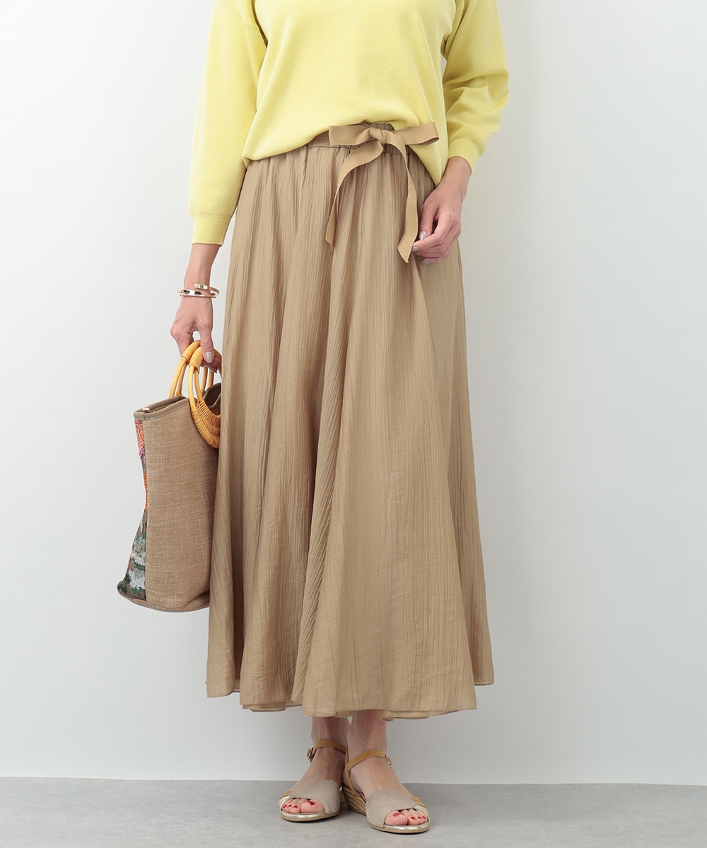 シアーボリュームフレアスカート