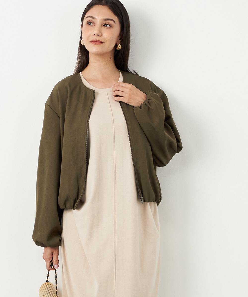  armoire capriceのバルーンスリーブコンパクトブルゾン