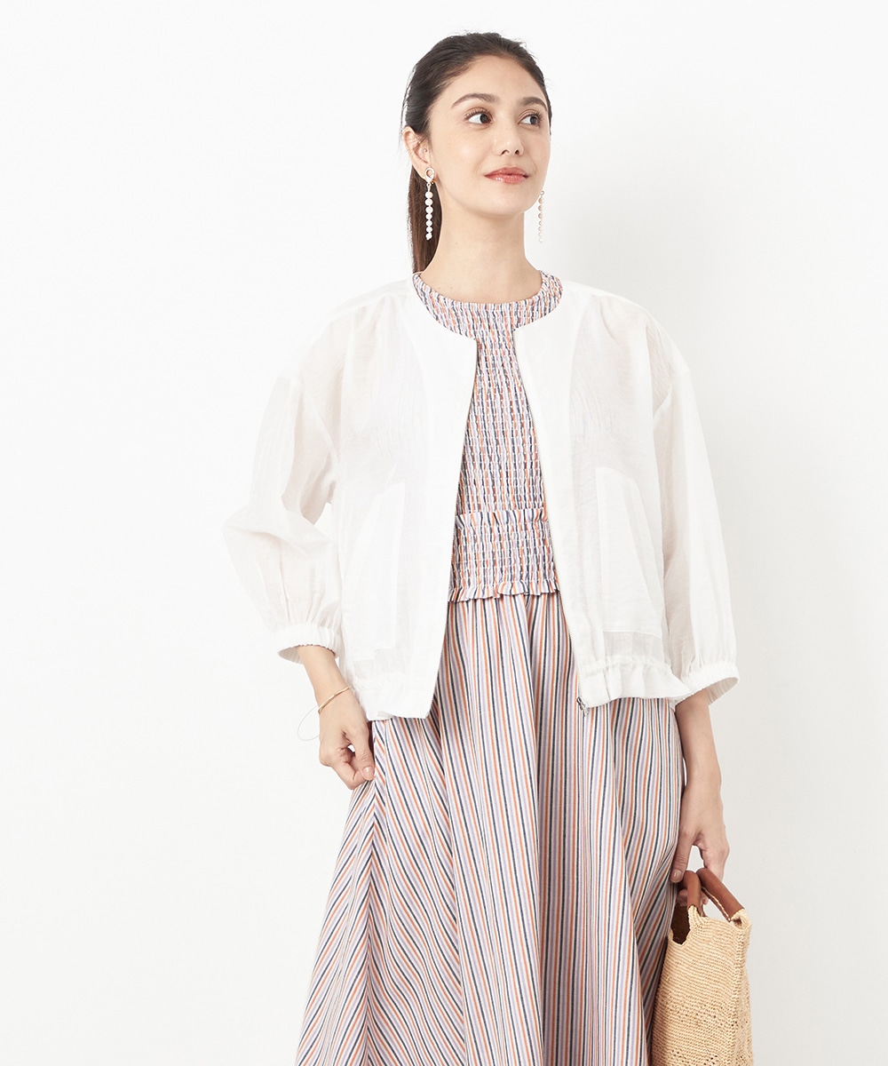  armoire capriceの光沢シアーブルゾン