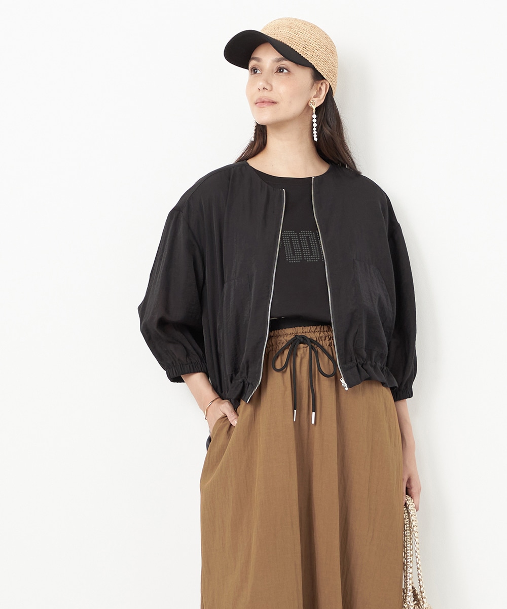  armoire capriceの光沢シアーブルゾン