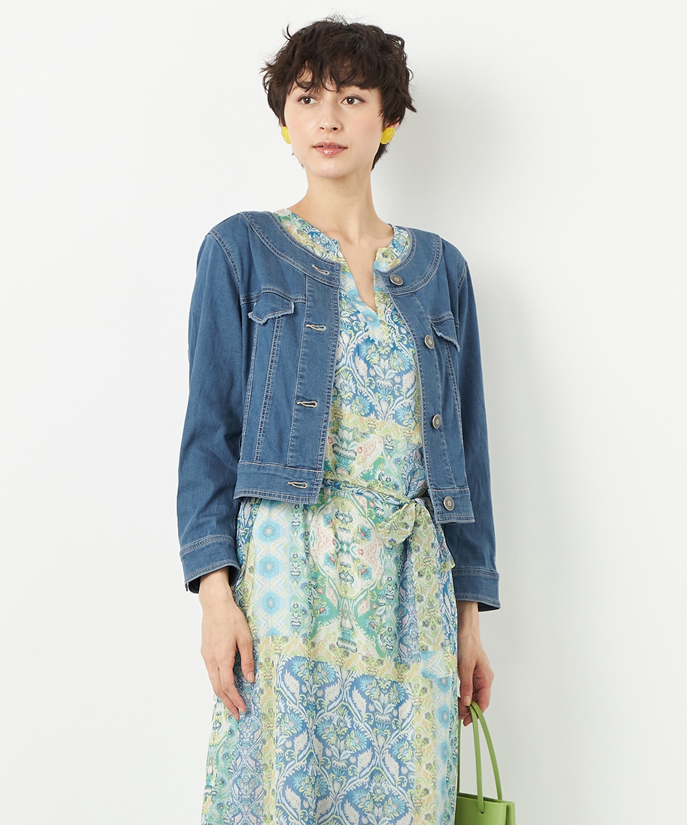  armoire capriceのストレッチテンセルデニムジャケット