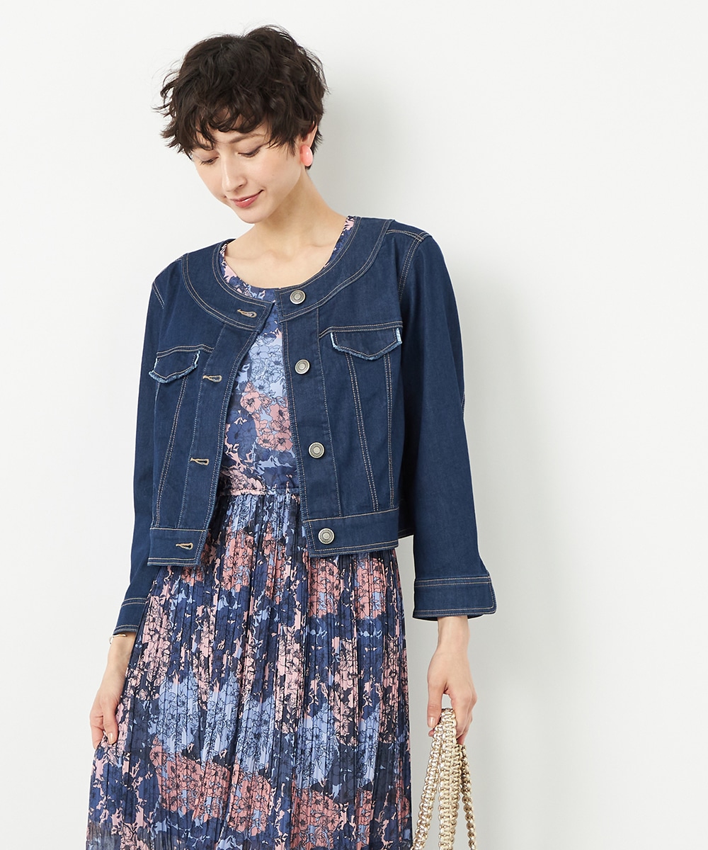  armoire capriceのストレッチテンセルデニムジャケット