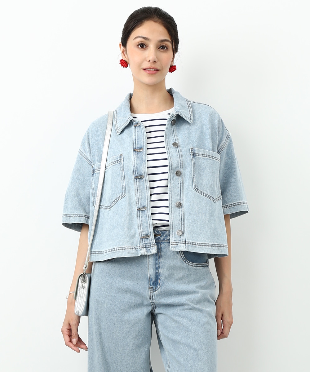 デニム半袖ジャケット