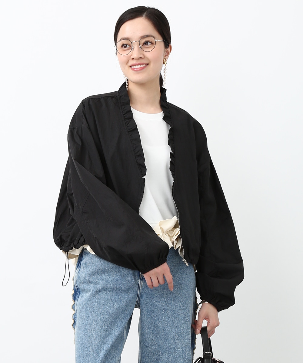 フリルVネックブルゾン