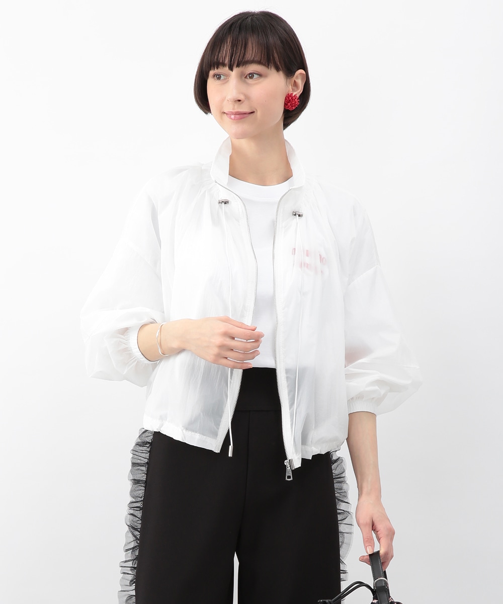 ギャザーデザインライトブルゾン