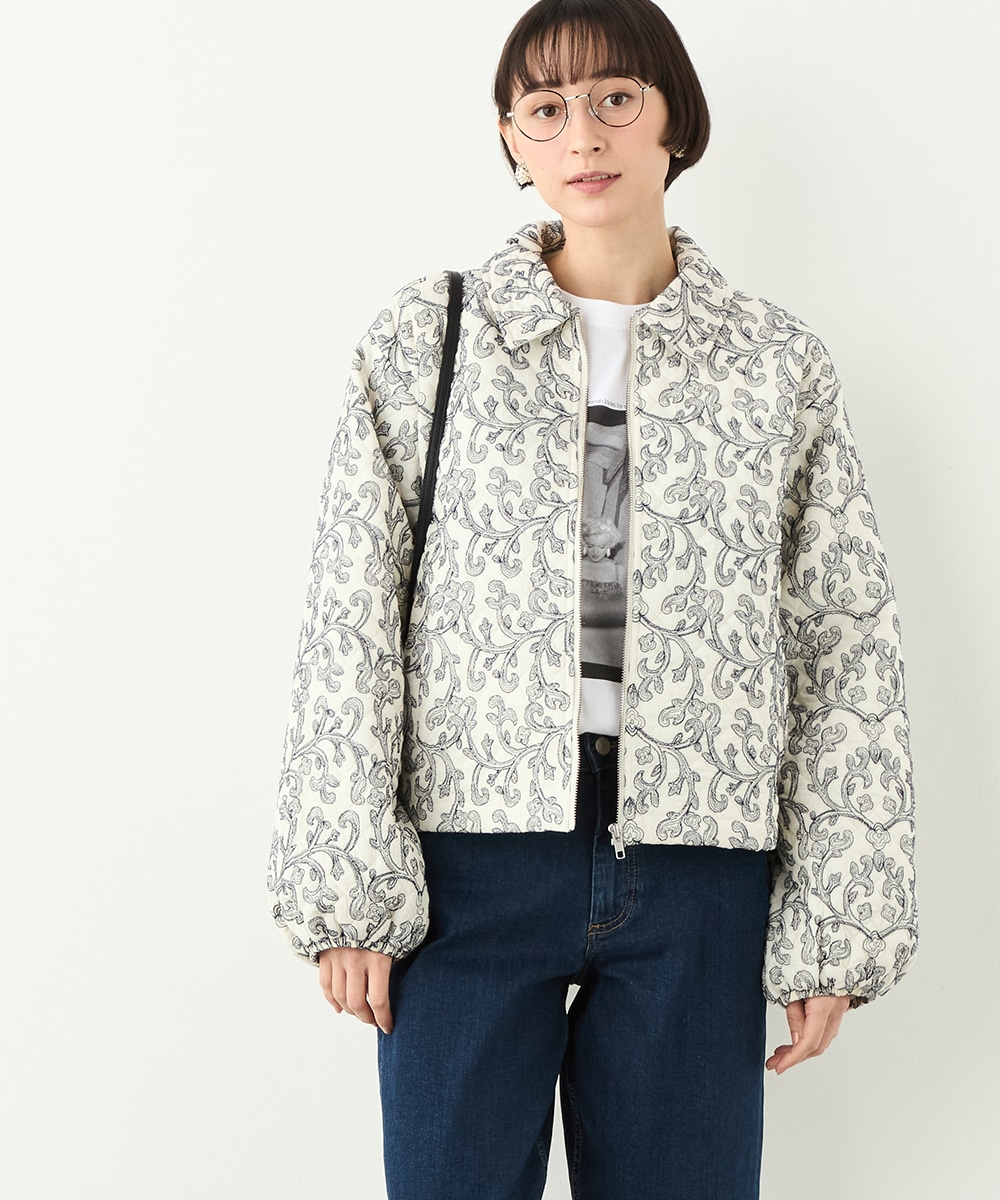  armoire capriceの刺繍キルトブルゾン