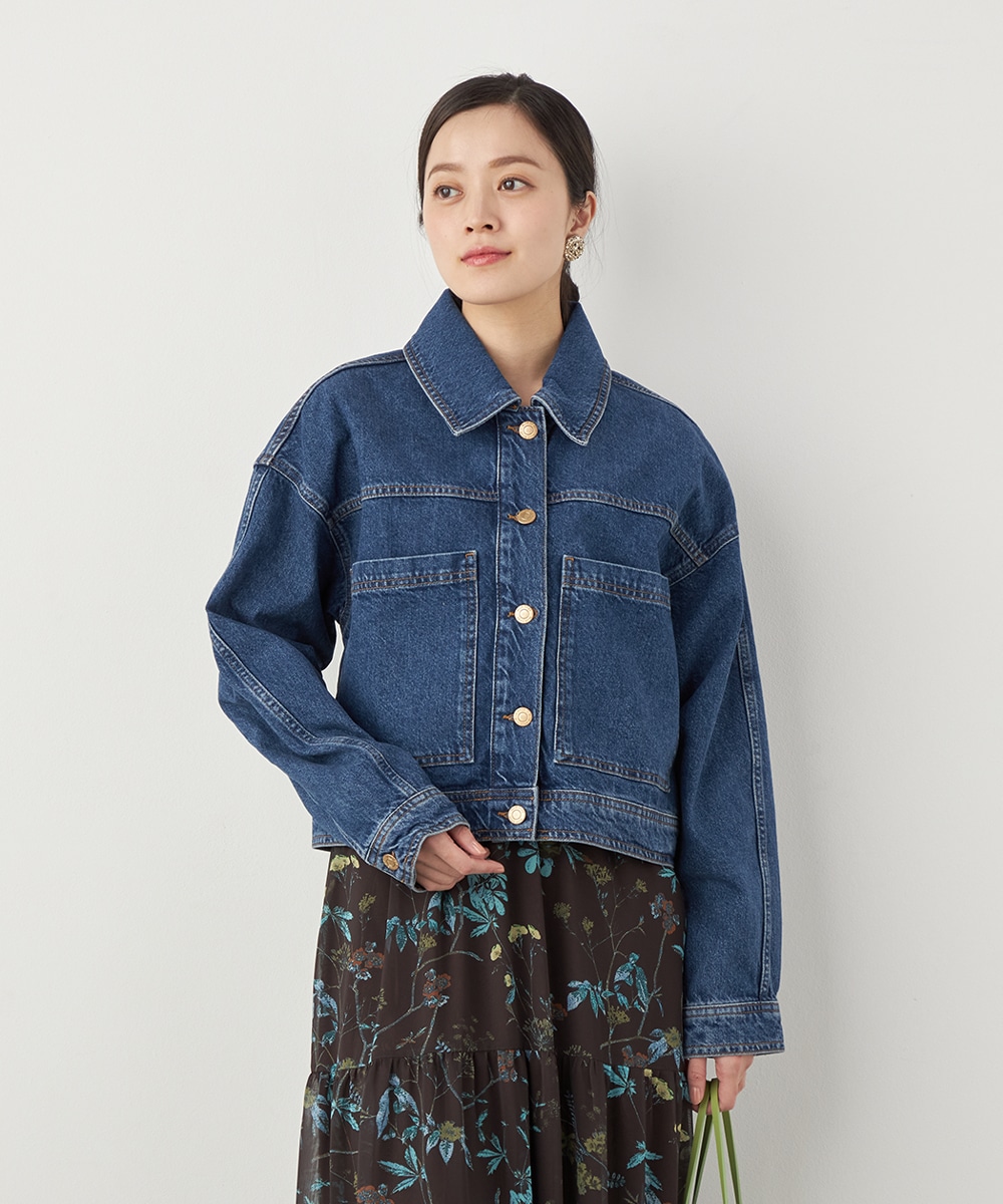 ポケットデザインデニムジャケット
