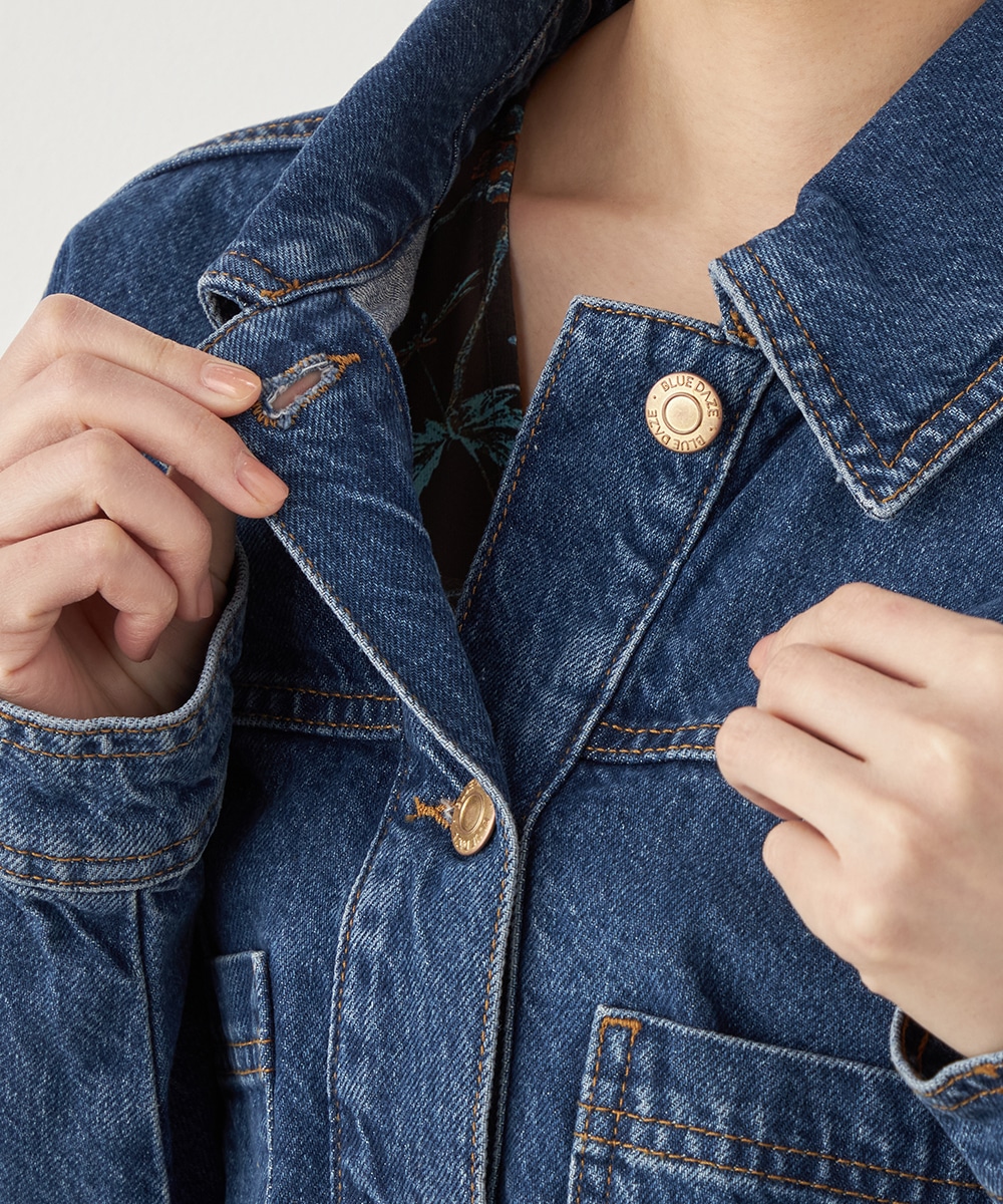 ポケットデザインデニムジャケット