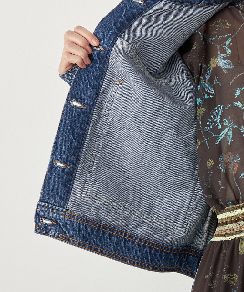 ポケットデザインデニムジャケット