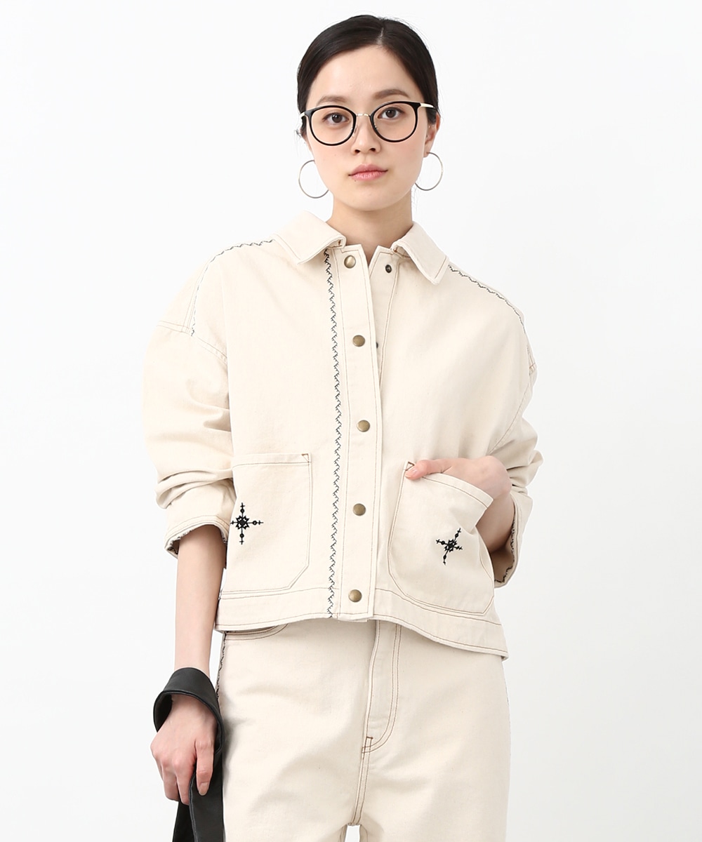 刺繍デニムジャケット