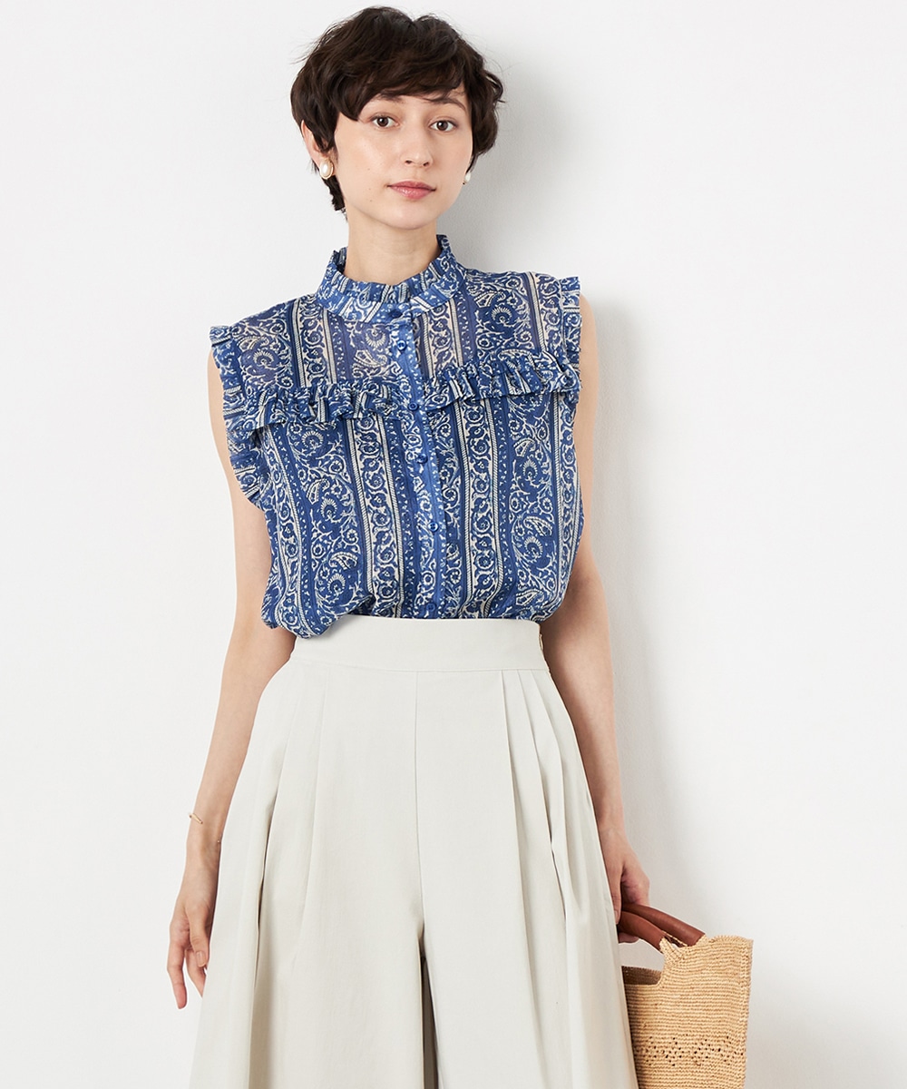  armoire capriceのペイズリープチフリルブラウス