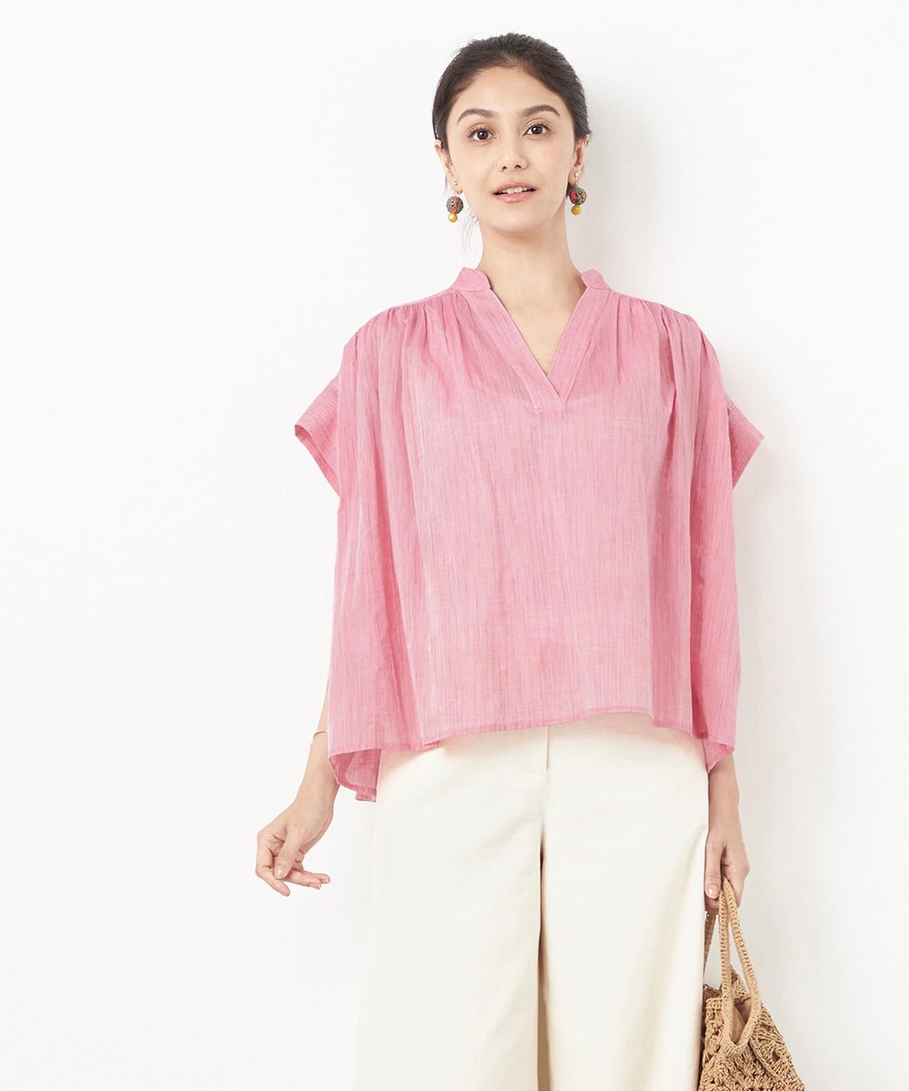  armoire capriceの細ストライプブラウス