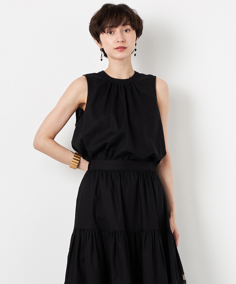  armoire capriceのコットンリネンブラウス