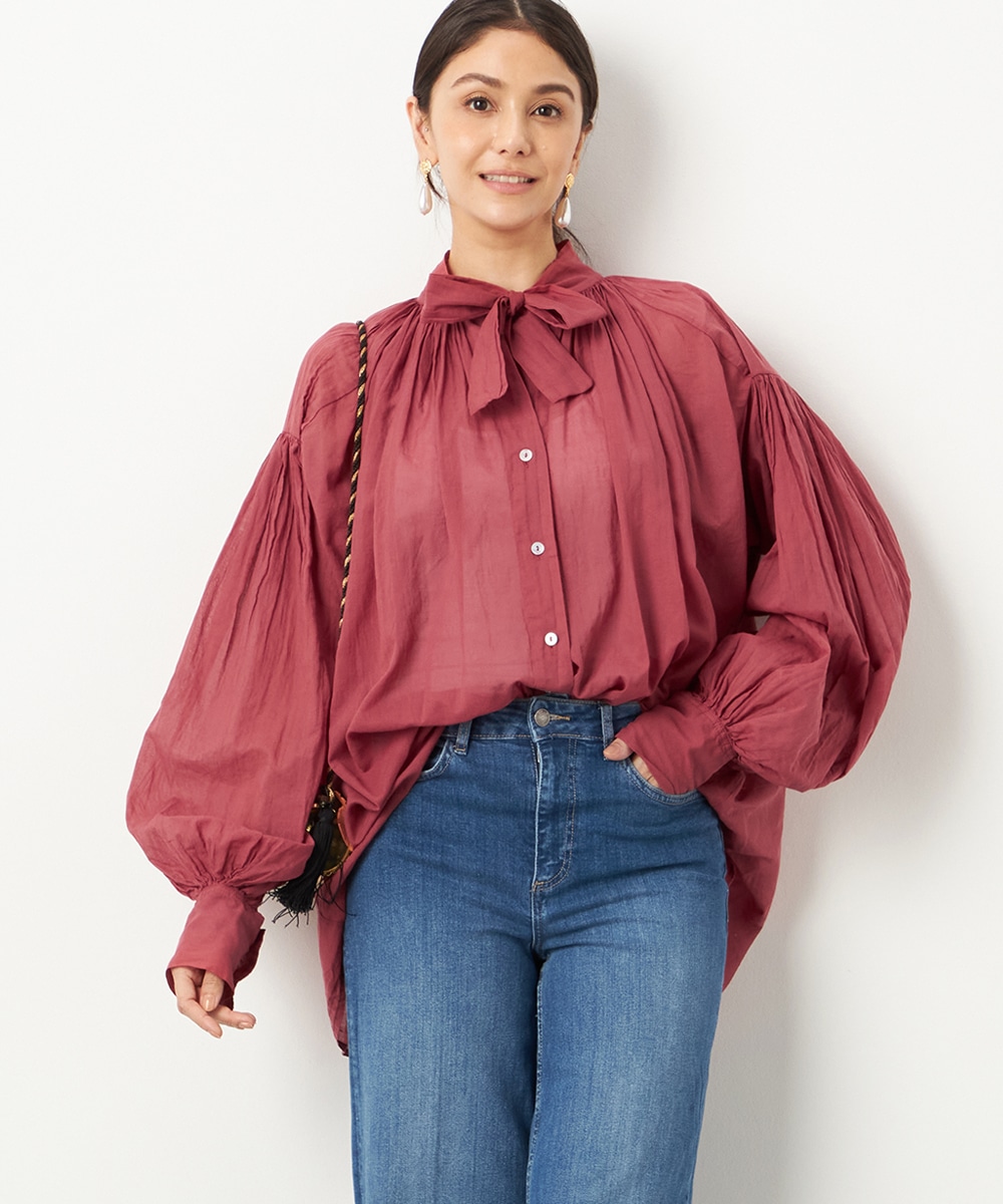  armoire capriceのボウタイチュニック