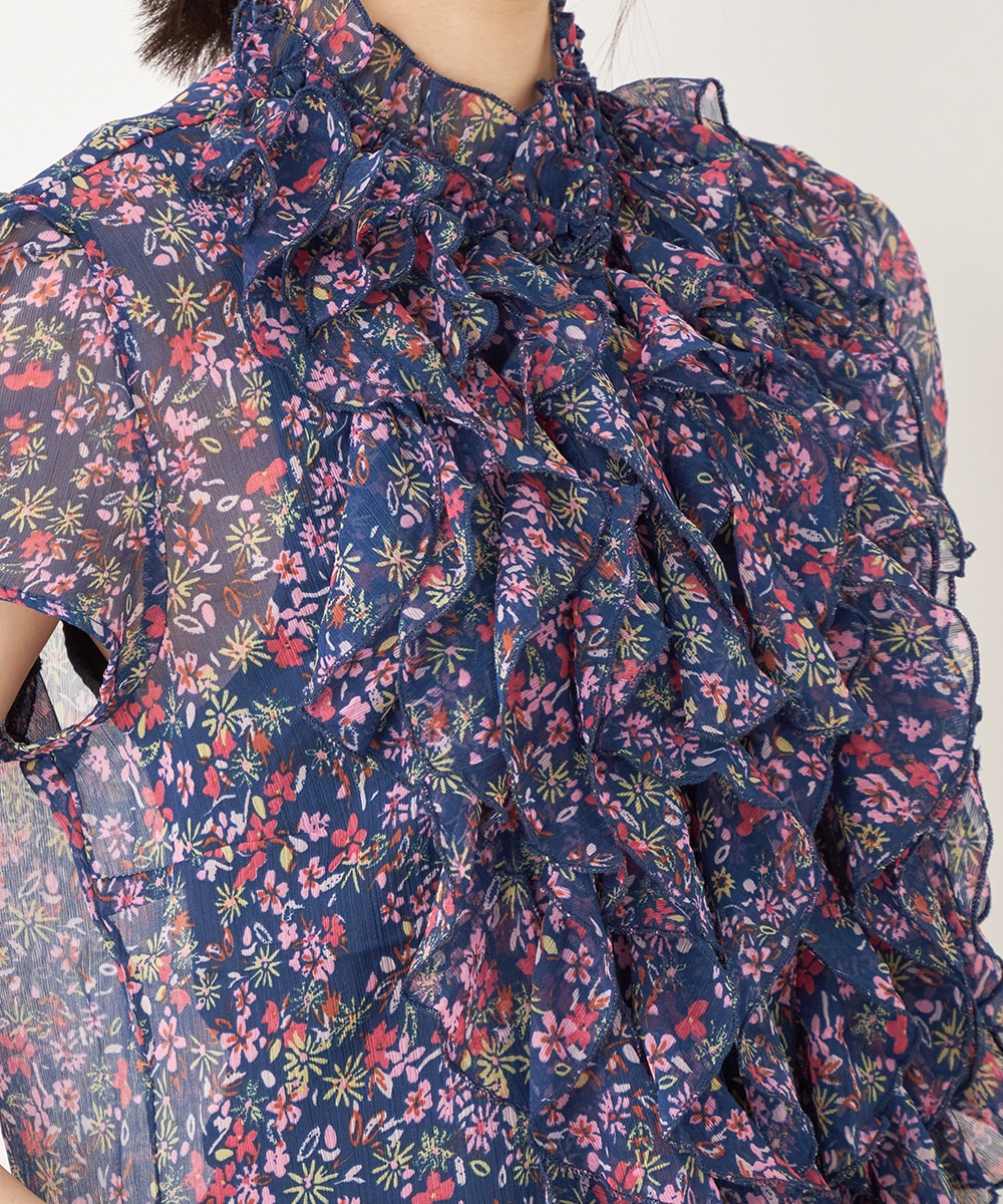 ラッフルフリルブラウス