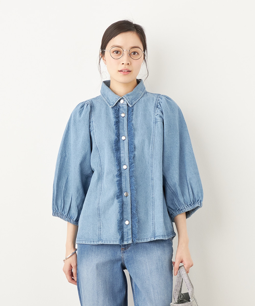 ボリュームスリーブブラウス