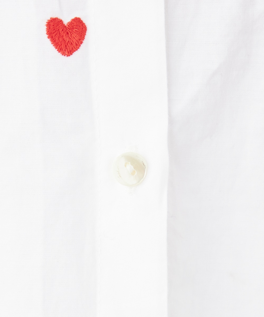 モチーフ刺繍シャツ