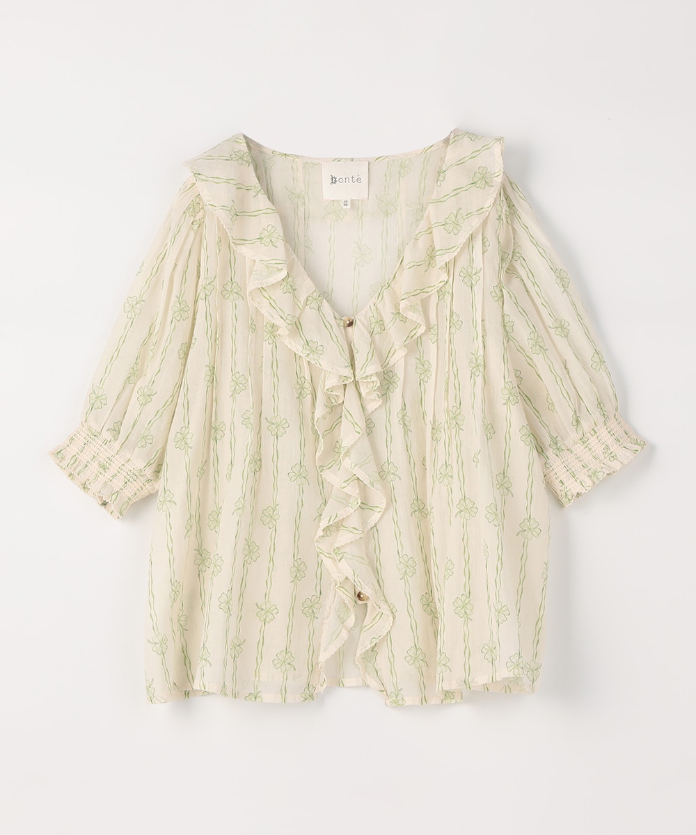 クローバープリントブラウス