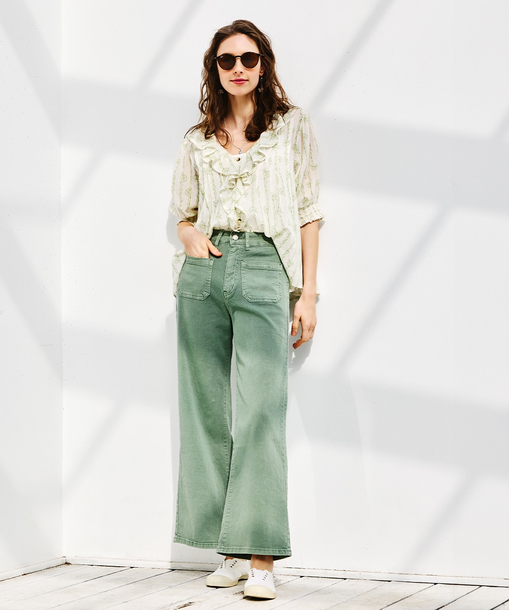 クローバープリントブラウス