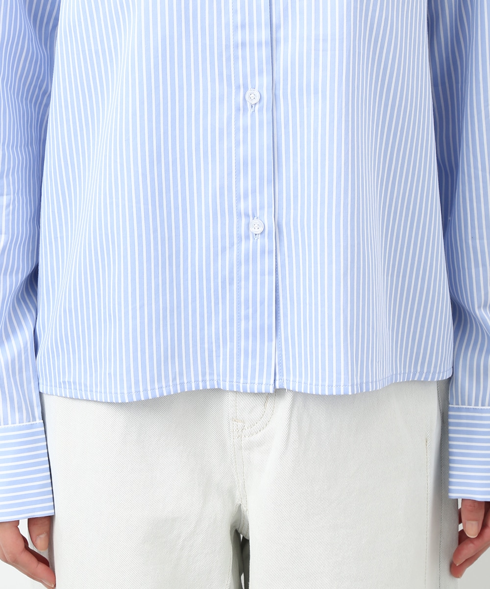 バックリボンストライプシャツ
