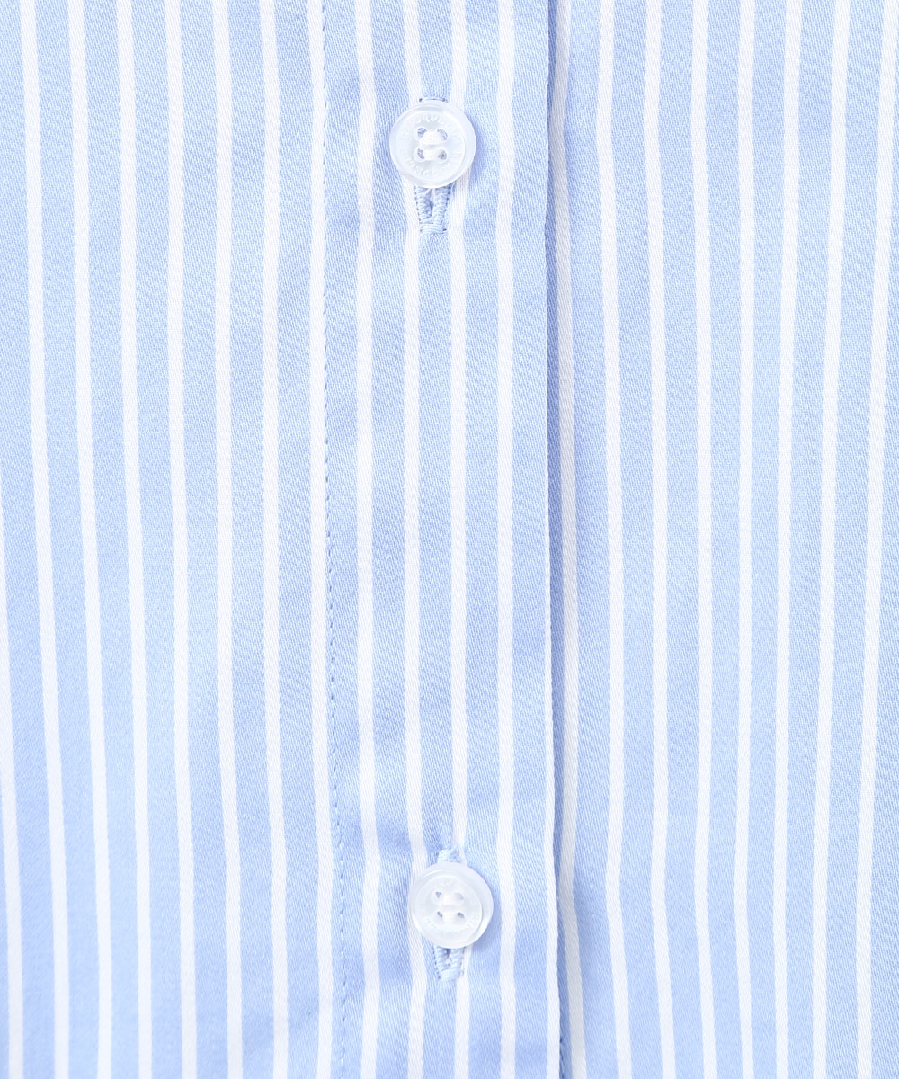 バックリボンストライプシャツ