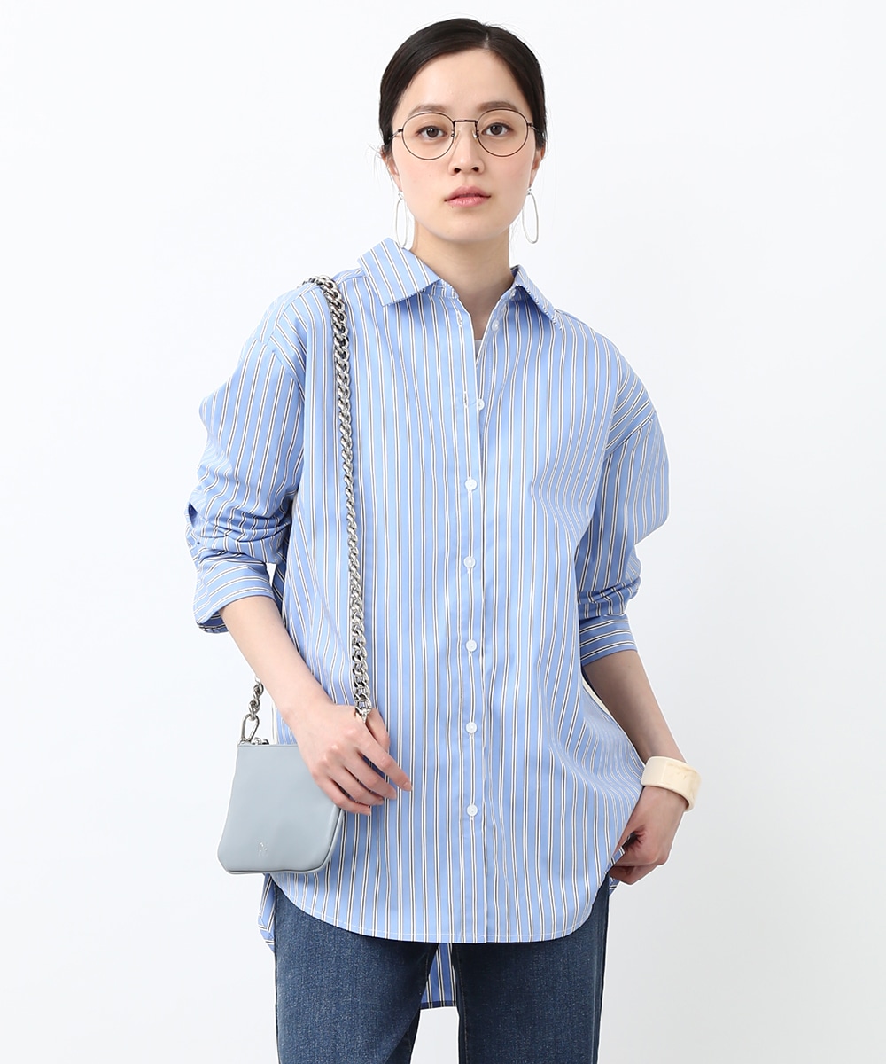 ストライプサイドラインシャツ