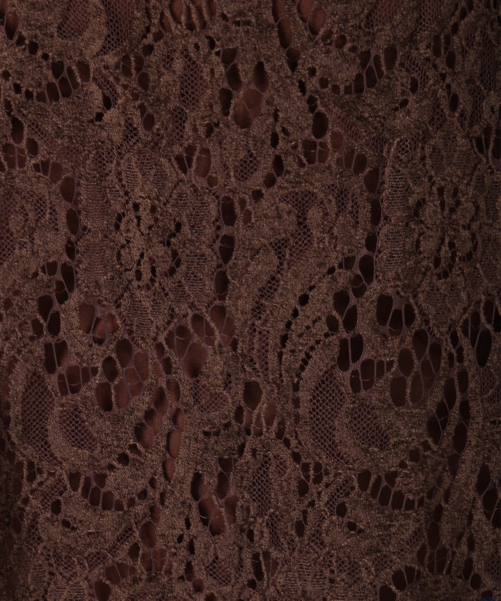 プチハイネックレースブラウス