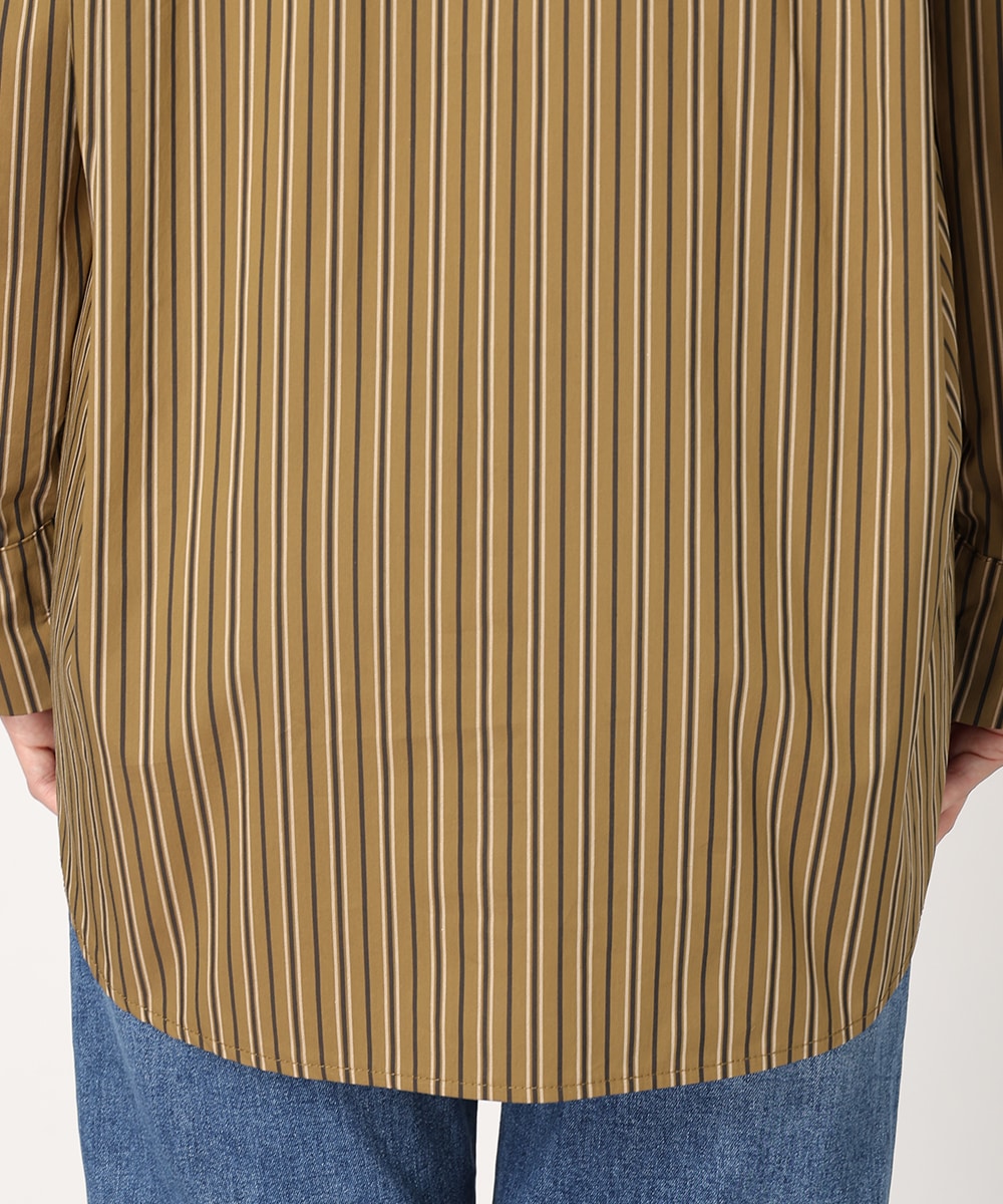 バイカラーストライプシャツ