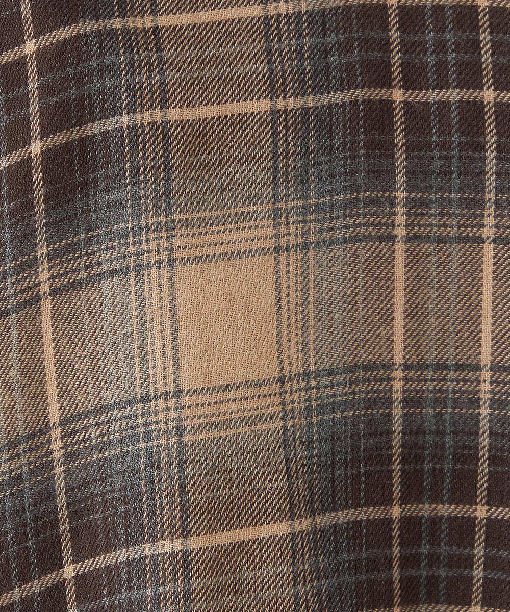 チェックボウタイポンチョブラウス