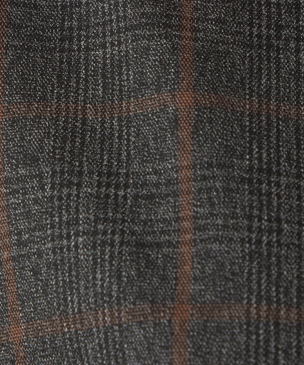 チェックフリルデザインシャツ