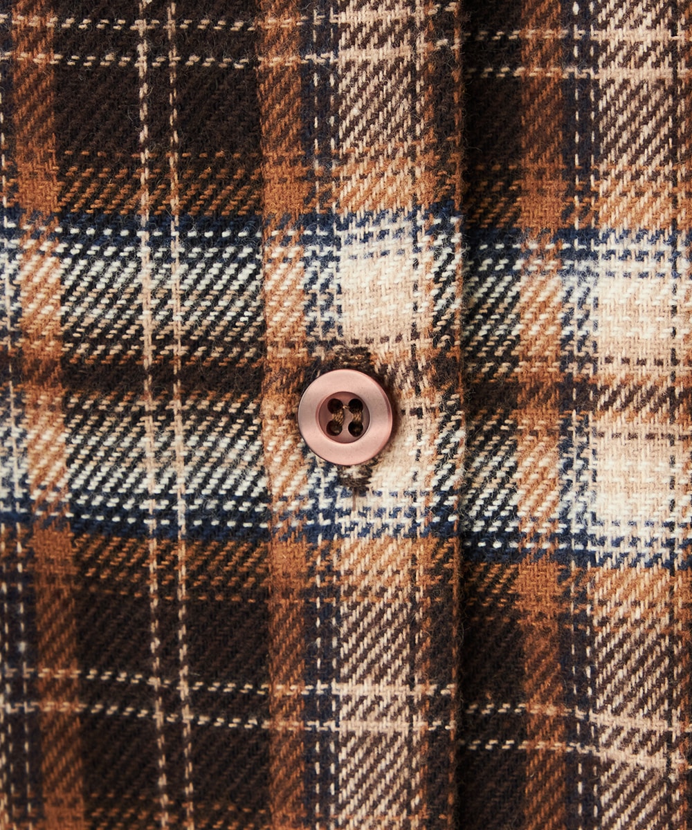 バックレースチェックシャツ