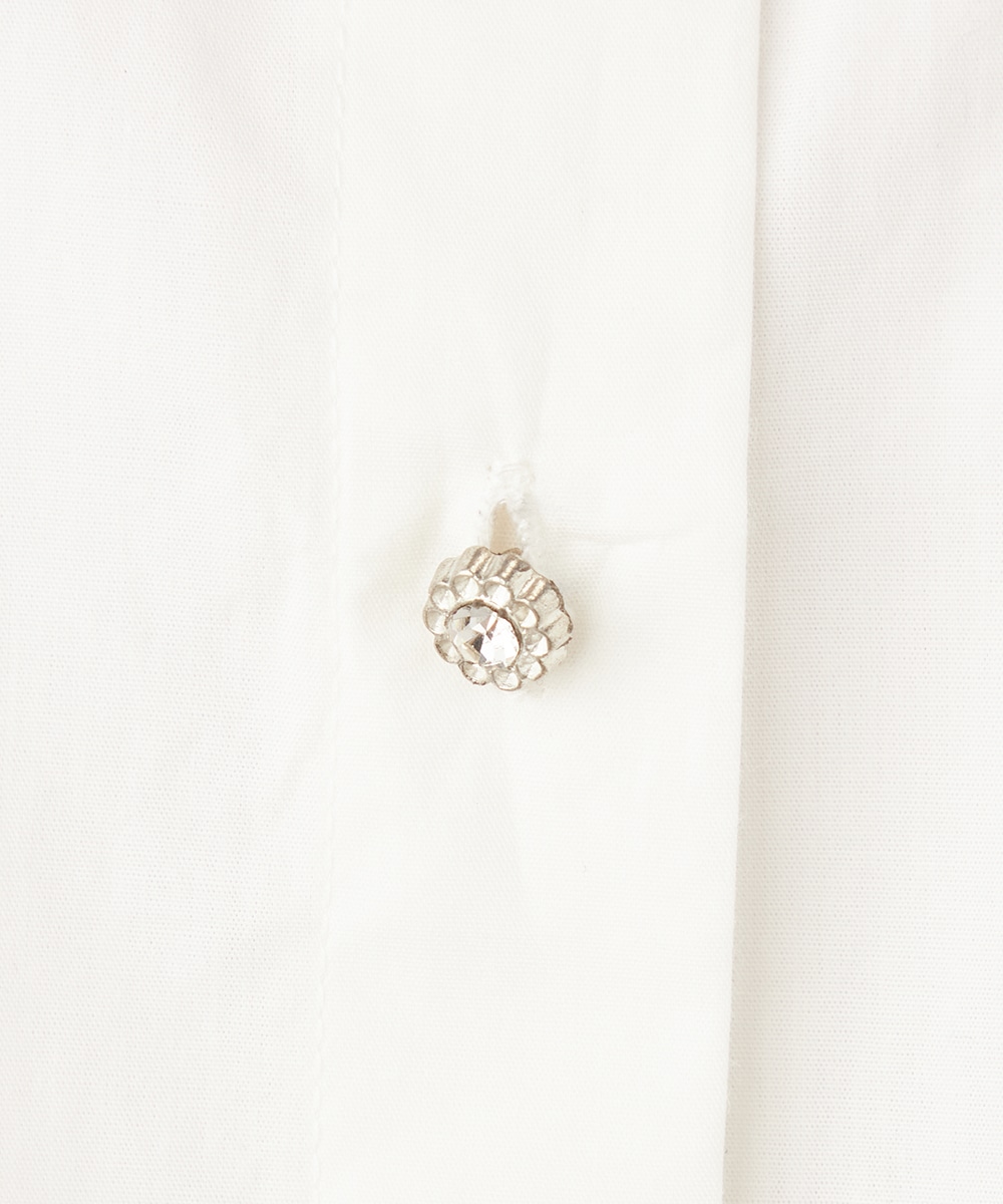 シアー切り替えシャツブラウス