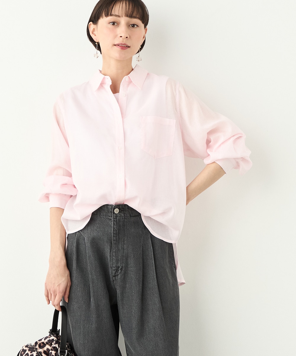 リネン混ソフトシャツ